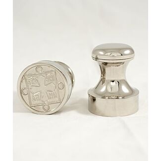 "Jesus Christ Conquers" nickel-plated prosphora seal