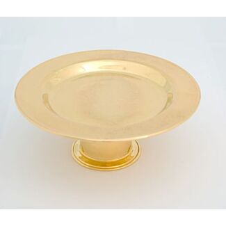 Large Gold-Plated Engraved Diskos (Paten)