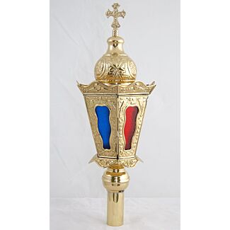 Lacquered brass processional lantern
