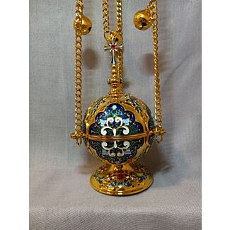 Blue Enameled Censer