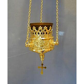 Small Gold-plated vigil lamp (deco)