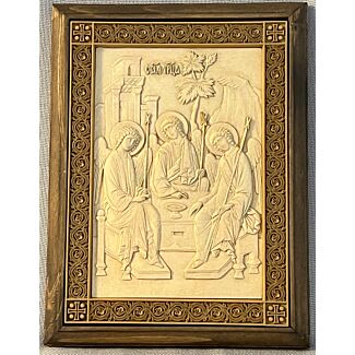 Carved Icon of the Holy Trinity