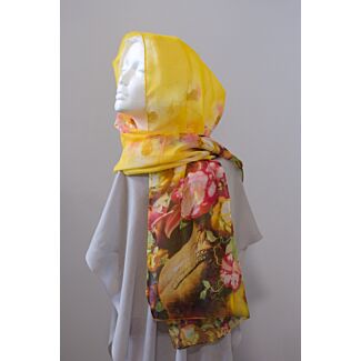 Abstract Watercolor Flower Scarf