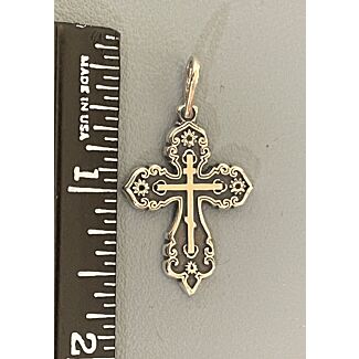 14K Gold Cross w/Floral Design - SPECIAL ORDER!