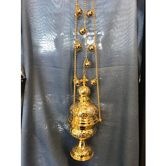 Gold and silver plated Censer with bells