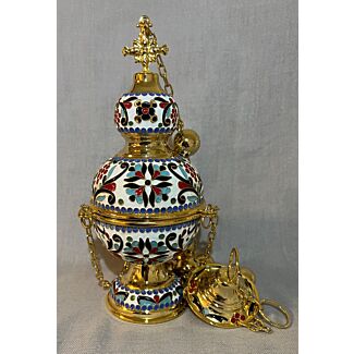 Enameled Censer - deep bowl