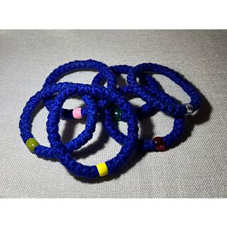 Wrist Prayer Ropes - Blue Yarn