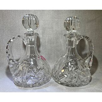 "565 Pinwheel" Polish Handcut Cruet Set