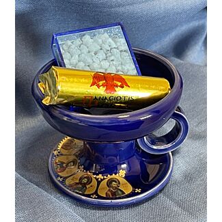 Incense Burner with Charcoal and Incense