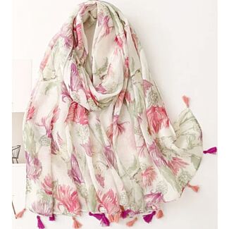 Bird and Flower Scarf