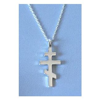 Saint Andrew Cross - silver (1")