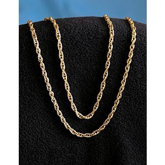 Lightweight faux gold rope chain