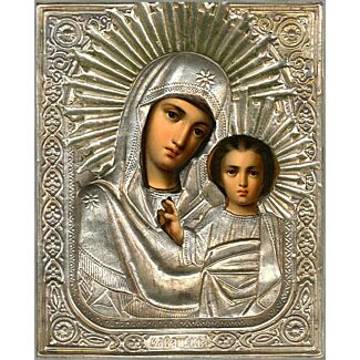 “Kazan” Icon of the Mother of God with Riza