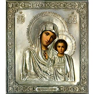 “Kazan” Icon of the Mother of God with Riza