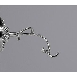 Short nickel-plated brass lamp hook