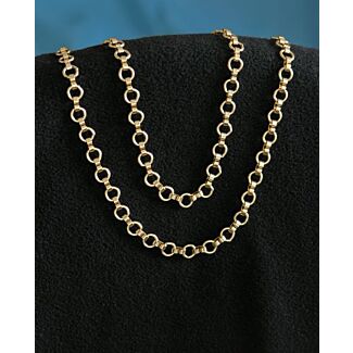 Faux gold flat connector chain