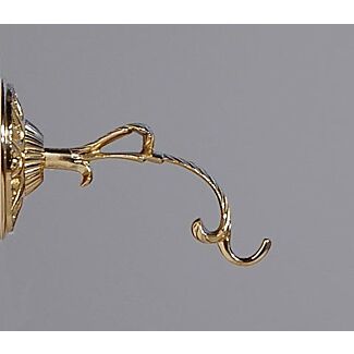Short lacquered brass lamp hook