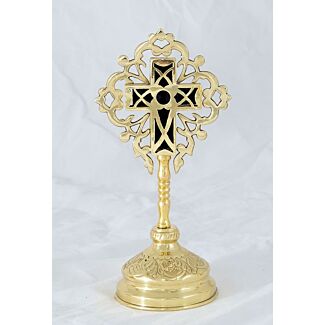 Lacquered brass blessing Cross