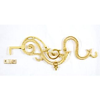 Extra long lacquered brass lamp hook