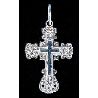 Large ornate sterling silver Cross (1.375")