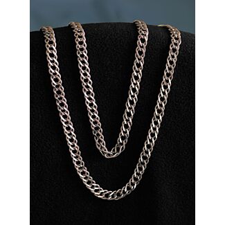 Faux gold double-curb chain