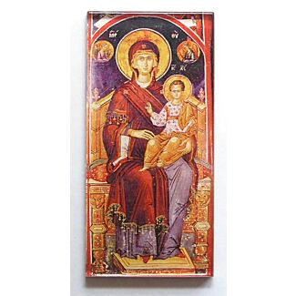 Magnetic acrylic Icon of the Theotokos enthroned