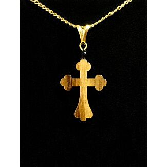 Myrtlewood Treflée Cross Necklace