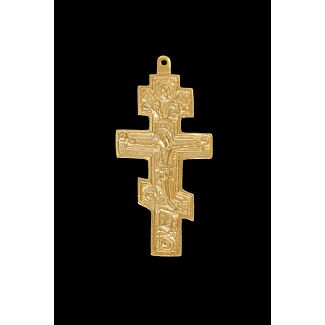 Gold-plated three-barred pectoral Cross - SPECIAL ORDER ITEM!