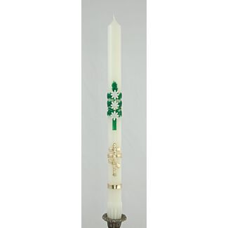 Paschal tribar candle, raised wax - SPECIAL ORDER!
