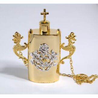 Gold- and silver-plated myrrh container