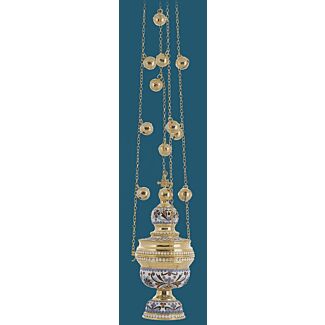 Gold-plated censer with enamel