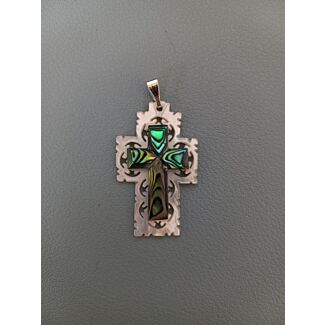Mother of Pearl "Scroll" Double Cross