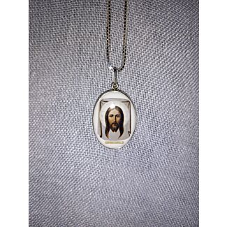 Porcelain Pendant of Christ Made Without Hands 