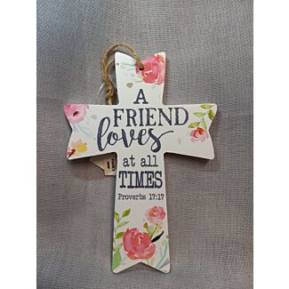 Proverbs 17:17 Wood Wall Cross