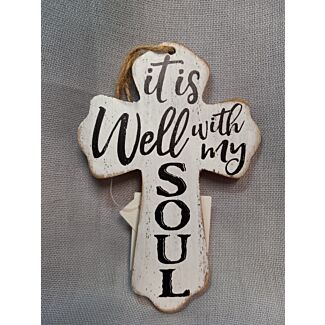 Well With My Soul Wood Wall Cross