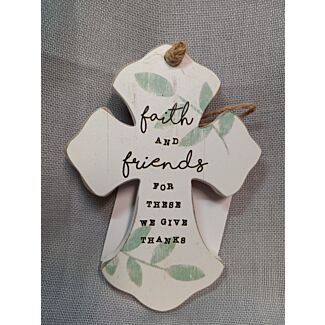 Faith and Friends Wood Wall Cross