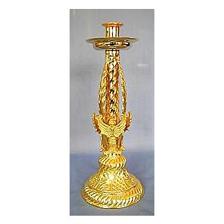 Gold-plated candlestick w/Angels