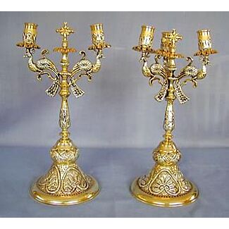 Gold- and silver-plated trikeri and dikeri