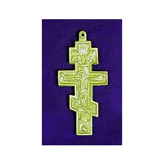 Bronze three-bar pectoral Cross