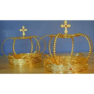 Gold-plated wedding crowns