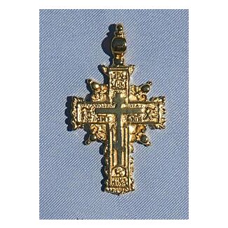 Gold-plated sterling silver Old Believer Cross