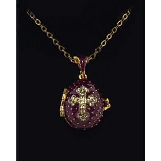 Purple Cross Royal Egg Pendant