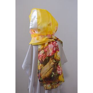 Abstract Watercolor Flower Scarf