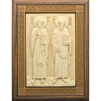 Carved Icon, Sts. Peter & Paul