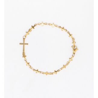 Gold Colored Cross Bracelet (Short)