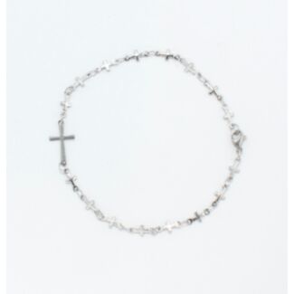 Silver Colored Cross Bracelet (long)