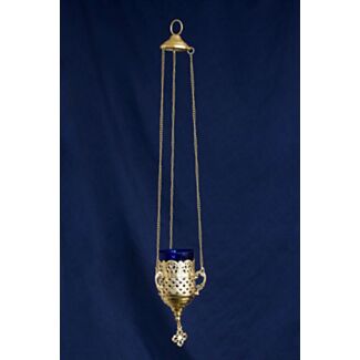 Hanging Brass Vigil lamp (lace)