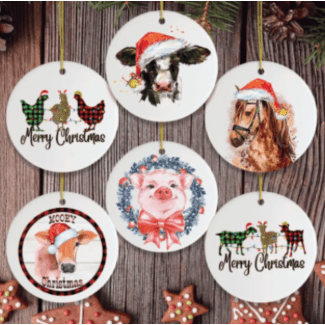 Farm Animal Ornament - Assorted