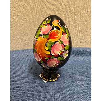 Ukrainian Hand Painted Egg w/stand