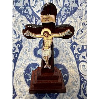 Small standing wooden cross